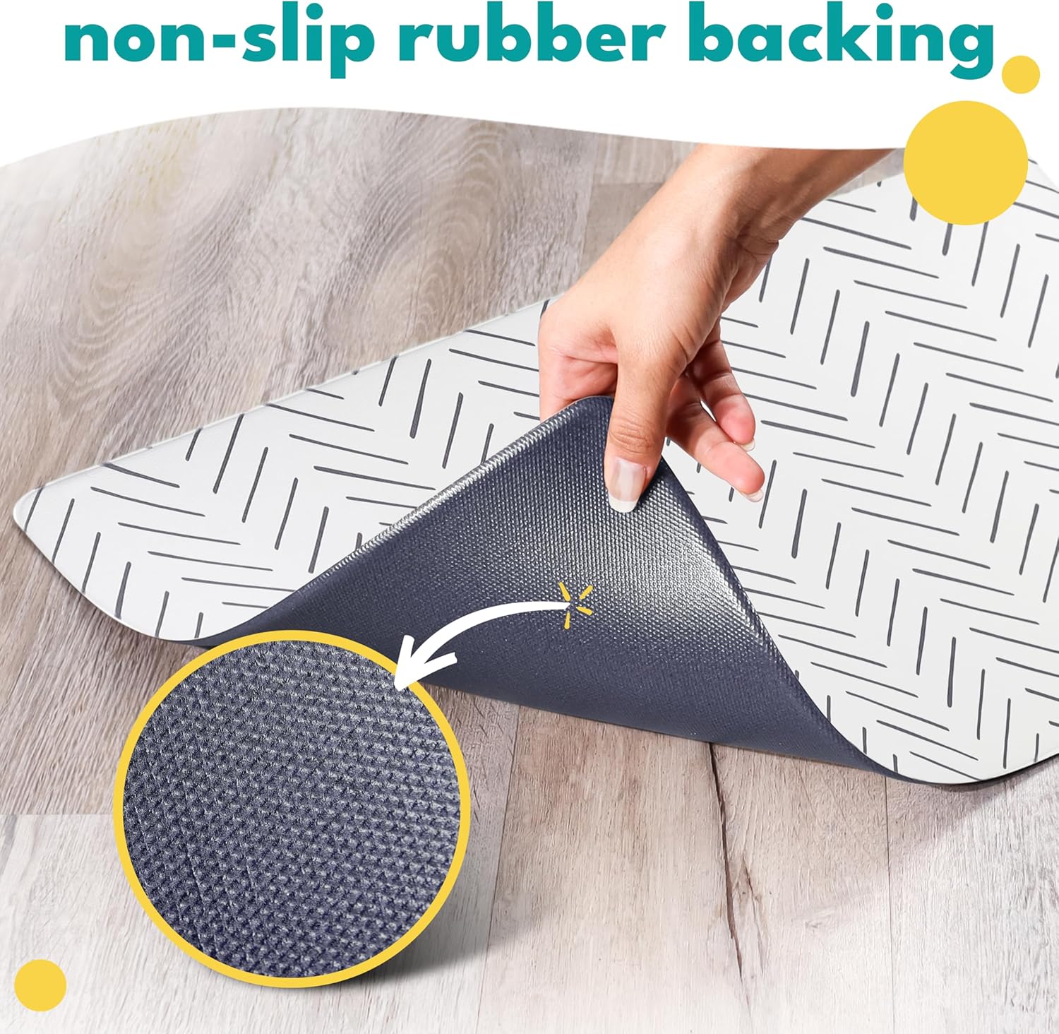 Large Dog Mat for Food and Water, Cat Feeding Mat | Large Waterproof Dog Bowl Mat | Non-Slip Pet Food Mat for Floors | Pet Mats for Food and Water | Easy to Clean